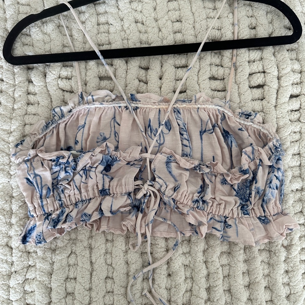 H&M Floral Lace-Back Crop Top - Picture 5 of 7